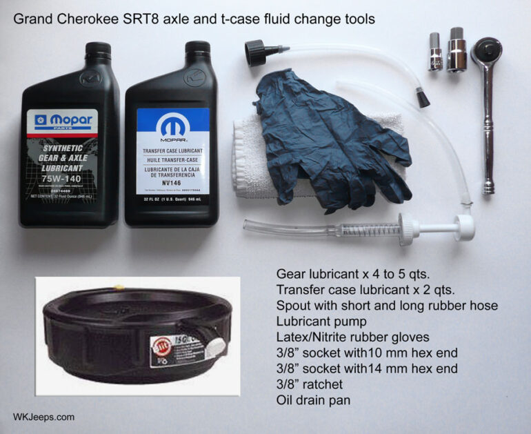 Jeep WK Grand Cherokee SRT8 Axle and TCase Fluid Changes