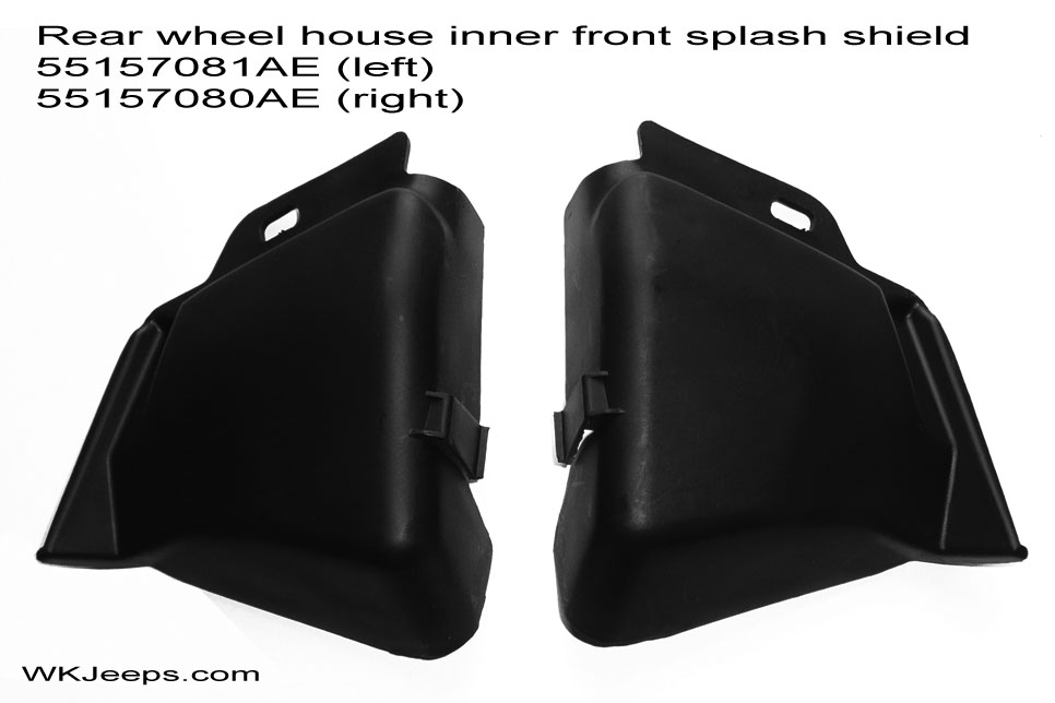 Rear wheel house inner front splash shield