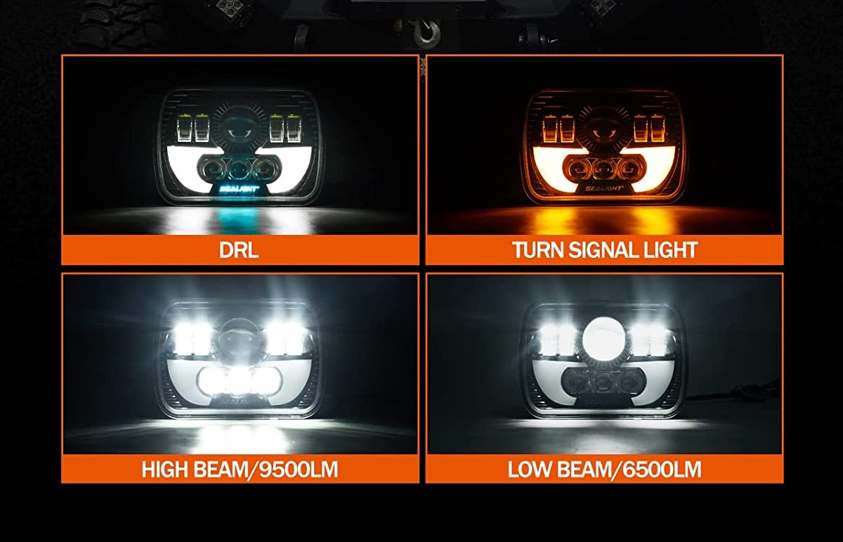 Sealight headlights in various colour settings